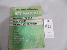 McCormick Deering Hay Machine brochure, some damage