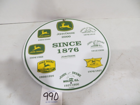 John Deere 2000 metal sign "John Deere Since 1876"