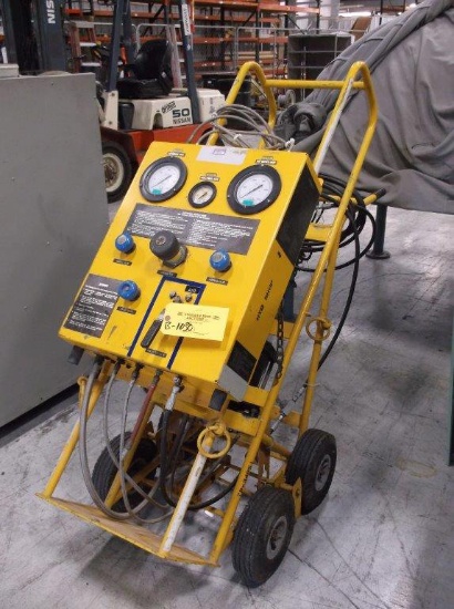 2-BOTTLE NITROGEN SERVICING CART W/HASKEL MULTIPLIER