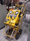 2-BOTTLE NITROGEN SERVICING CART W/HASKEL MULTIPLIER