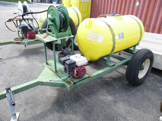 REDDICK EQUIPMENT 2-WHEEL DE-ICE CART, 150-GALLON POLY TANK, HONDA GX-160 GAS ENGINE, KAPPA PUMP, HO