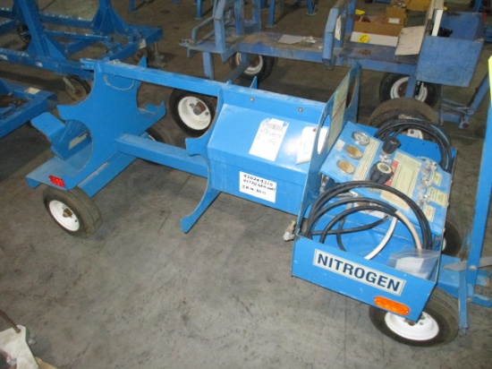 TRONAIR MDL 18-4208-0100 TOWABLE 4-BOTTLE HIGH PRESSURE NITROGEN CART
