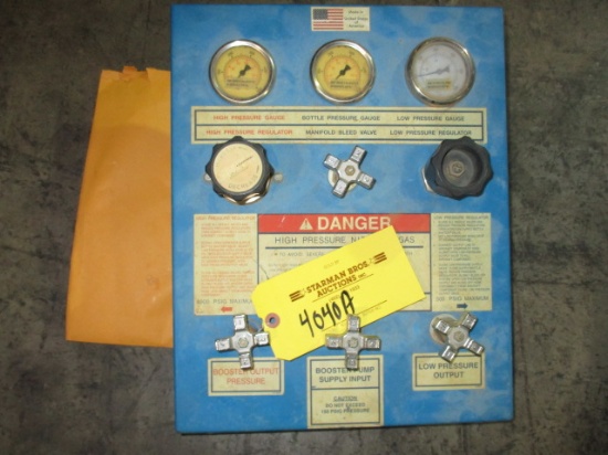 TRONAIR MDL K-3837 NITROGEN BOOSTER & MANIFOLD PANEL (FOR 4-BOTTLE CART)