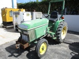 JOHN DEERE MDL 3005 TRACTOR, YANMAR 1.3 LITER DIESEL ENGINE, 4-SPEED HIGH & LOW, LIVE PTO, 207 HRS.