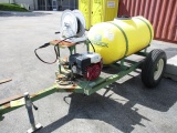 REDDICK EQUIPMENT 2-WHEEL DE-ICE CART, 150-GALLON POLY TANK, HONDA GX-160 GAS ENGINE, KAPPA PUMP, HO