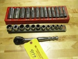 SNAP ON 1/2'' SHALLOW & DEEP WELL SOCKET SET (25 EA)