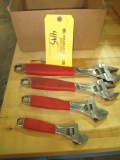 SNAP ON ADJUSTABLE WRENCHES (4 EA)
