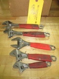 SNAP ON ADJUSTABLE WRENCHES (5 EA)
