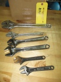 MISC ADJUSTABLE WRENCHES (5 EA)