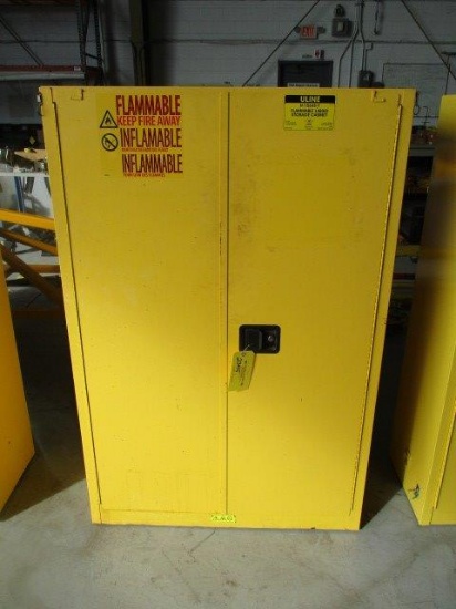ULINE 45 GAL 2 DOOR FIRE PROOF CABINET