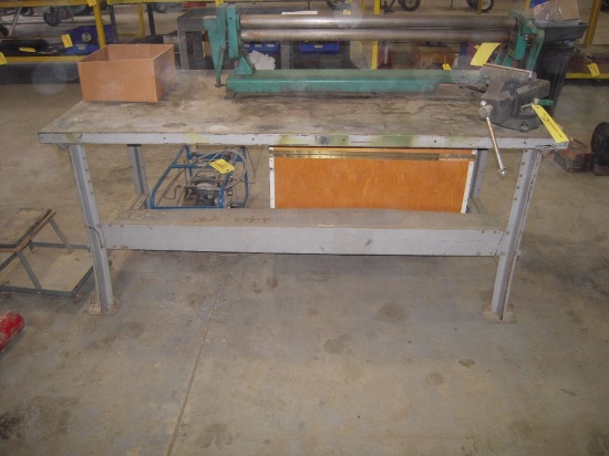 6' METAL SHOP BENCH W/VICE