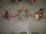 SET OF BRACKET GROUND HANDLING WHEELS FOR BELL 206