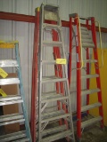 (2) 8' FIBERGLASS & ALUMINUM STEP LADDERS