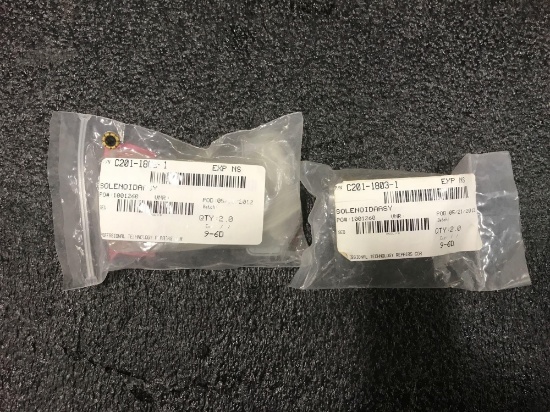 (2) SOLENOIDS C201-1803-1 (NEW SURPLUS/NO PAPERWORK)