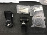 ROTARY BUCKLE LAP BELT 504131-201-1028 (REPAIRED) & (4) HARNESS REELS 503083-207-1028 (REPAIRED)