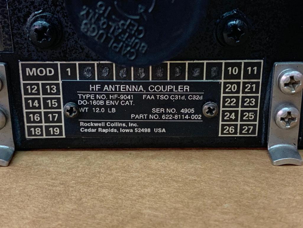 COLLINS HF-9041 HF ANTENNA COUPLER 622-8114-002 | Proxibid COLLINS HF-9041 HF ANTENNA COUPLER 622-8114-002 | Proxibid