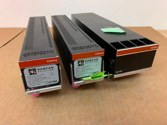 COLLINS TDR-90 TRANSPONDER (2) 622-1270-001, VHF-22C VHF COMM TRANSCEIVER (1) 822-1113-001 (AR)