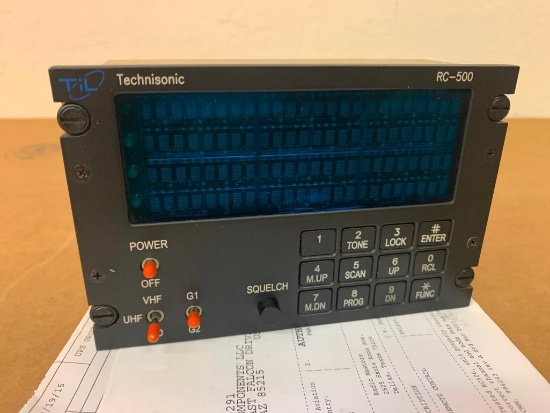 TECHNISONIC RC-500 REMOTE CONTROL HEAD 991097-1 (TESTED)
