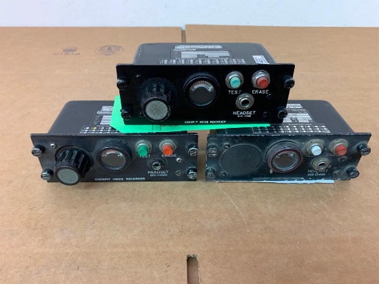 FAIRCHILD CVR CONTROL UNITS (1) 93-A152-70 (NEEDS REPAIR), 93-A151-30 (AR), (1) 93-A152-30 (AR)
