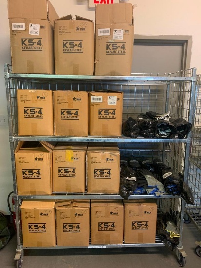 (LOT) MCR KS-4 KEVLAR-STEEL CUT RESISTANT GLOVES 9389PVXL, 9389PVL, 9389PVM, 9389PVS (1,500+ PAIRS)