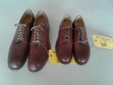 2 PAIRS OF MILITARY DRESS SHOES SIZE 6 & 15