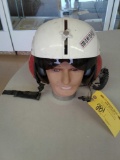 PLASTIC FLIGHT HELMET WITH VISOR & MIC