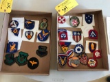 (2) FLATS OF ARMY & AIR FORCE COMMAND PATCHES