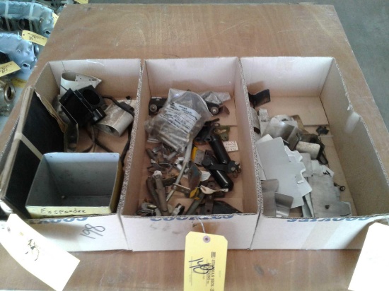 BOXES OF CUB BRACKETS, HEATER VALVE INVENTORY & MISC.