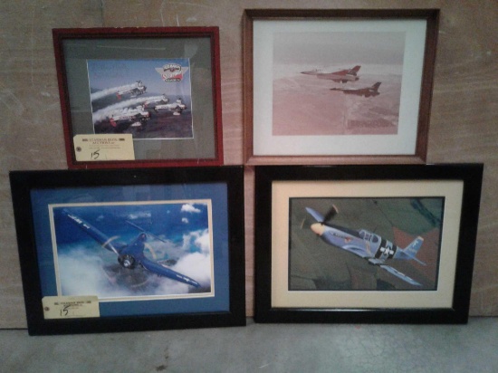FRAMED AVIATION PICTURES 19" X 25", 16" X 20" & 15" X 17"