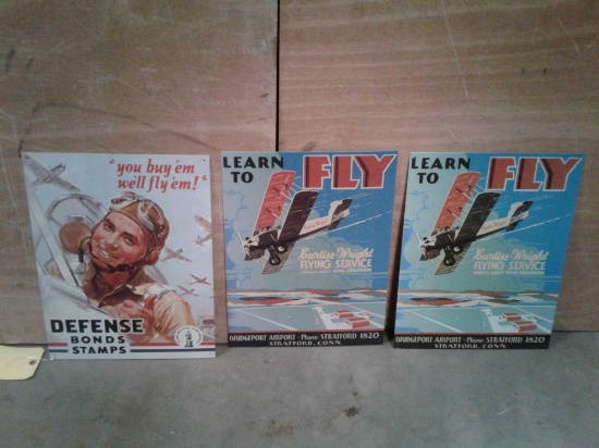 METAL AVIATION SIGNS 16" X 12"