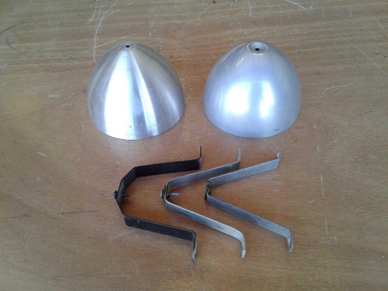 CUB SPINNERS WITH BRACKETS (1 NEW, 1 USED SPINNERS, NO PAPERWORK)