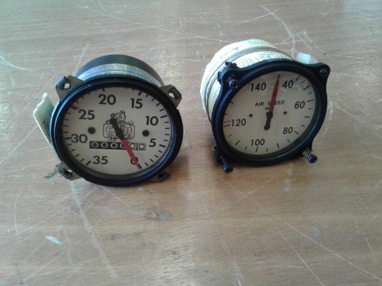 AIRSPEED INDICATOR & CUB TACHOMETER
