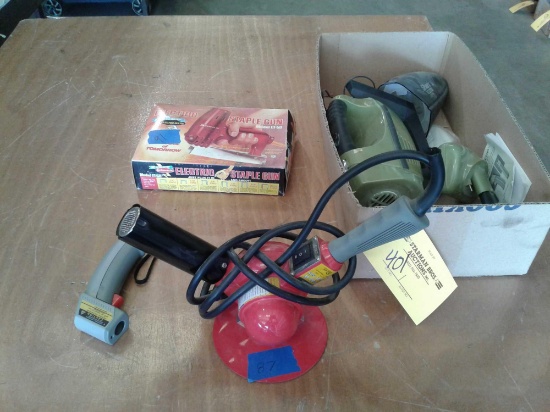 HEAT GUN, VACUUM, ELECTRIC STAPLE GUN & THERMOMETER