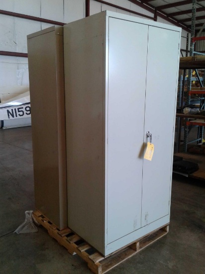 2 DOOR METAL CABINETS 78" T X 36" W X 24" D