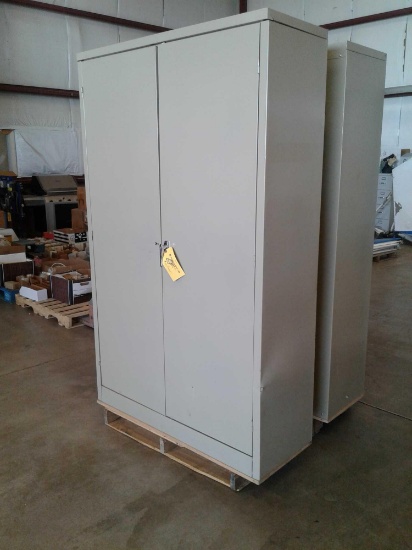2 DOOR METAL CABINETS 78" T X 48" W X 18" D