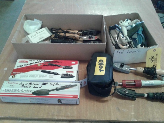 BOXES OF FABRIC IRONS