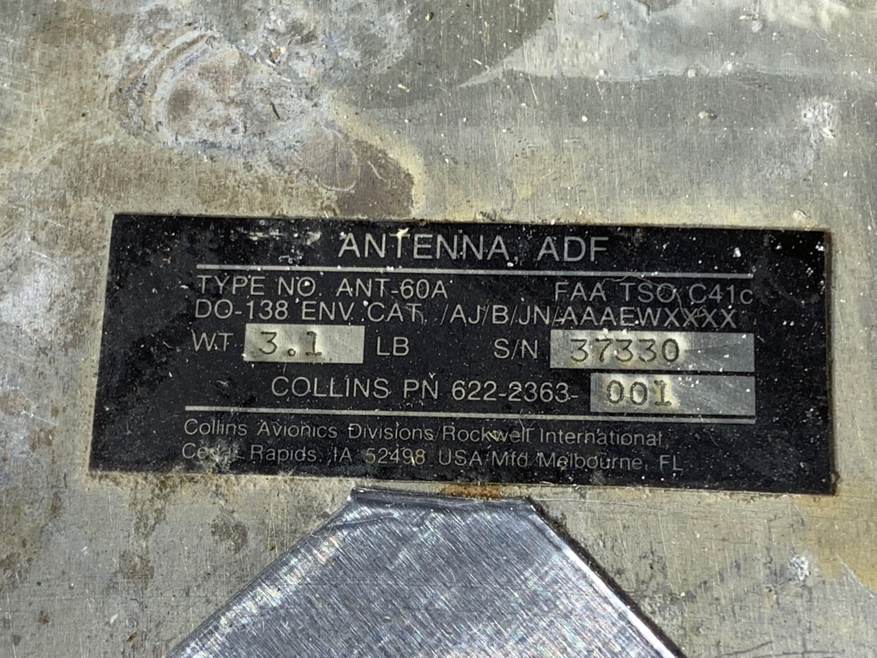 COLLINS ANT-60A ADF ANTENNA 622-2363-001 | Proxibid