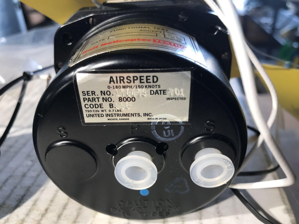 UNITED AIRSPEED INDICATORS 8000/206-075-725-001 (NEW WITH BELL ...