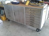 6 FOOT ROLL-AROUND WOOD TOP CABINET (DOES NOT INCLUDE TOOLS)