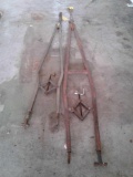 (2) UNIVERSAL TOW BARS (DAMAGED)