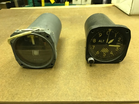 CESSNA TURN & BANK C661004-0101 & ALTIMETER E22061-04-016 (NO PAPERWORK)