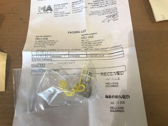 OXYGEN VALVE 0090288900 (NEW), LOAD CELL 2720 & FILTER 02W101633 A/R