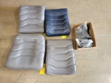 LOT BELL 206 SEAT BACKS 206-072-220-109, 2 UNKNOWN P/N SEATBELTS