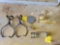 ANTIQUE ICE TONGES & MISC