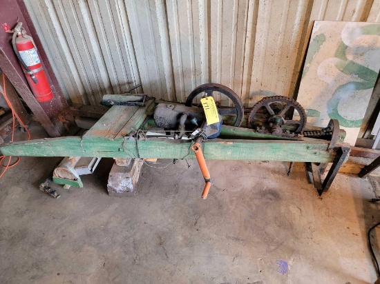 M. WADE ANTIQUE LOG SAW NEEDS WORK, (MAY NOT ALL BE THERE)