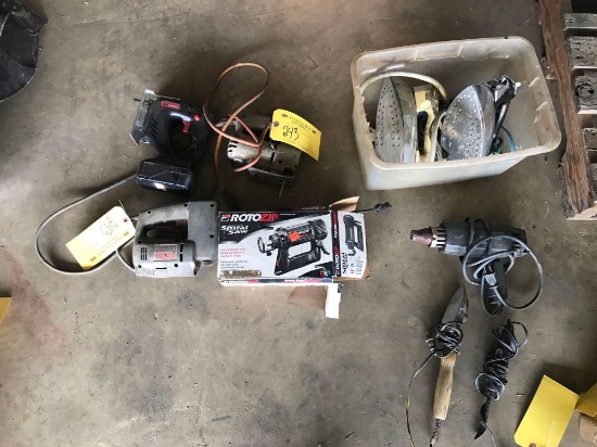 JIG SAWS, ROTO ZIP SAW, FABRIC IRONS & HEAT GUN
