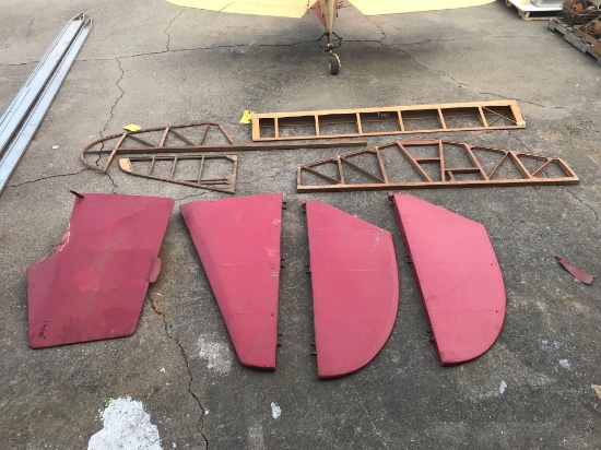 (LOT) JODEL VERT FIN & MISC W0OD CONTROL SURFACES