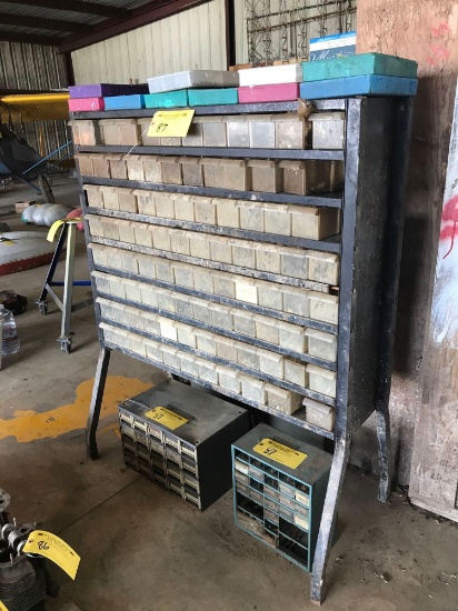 LARGE & SMALL HARDWARE CABINETS WITH CONTENTS