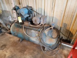 HORIZONTAL AIR COMPRESSOR, 5 HP MOTOR, DUAL STAGE, 120 GL TANK