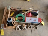 BARREL PUMPS, TIRE IRONS, JACK STANDS, FISH LINE & MISC